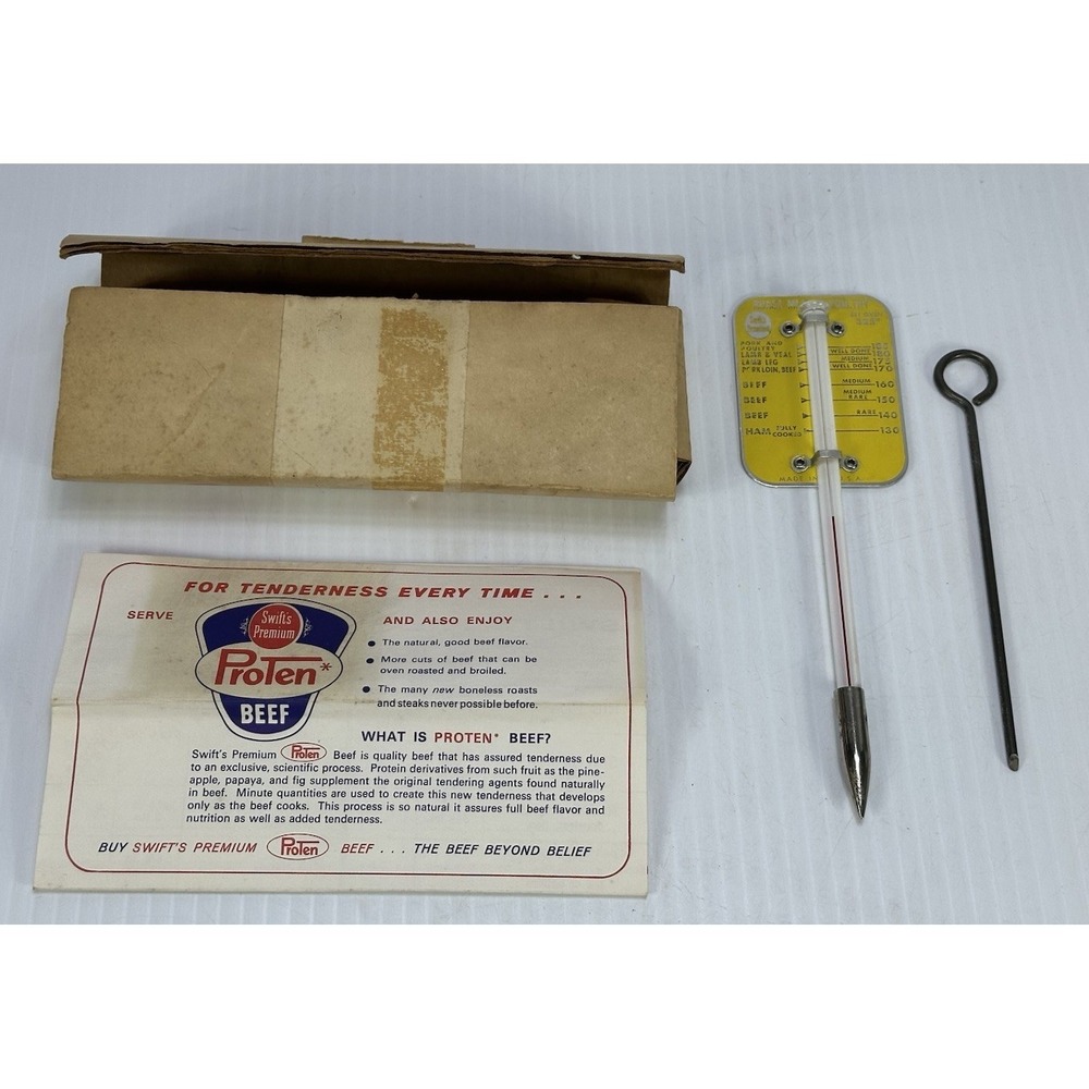 Vintage Swift's Premium Meat & Poultry Thermometer Made‎ In USA New Old Stock